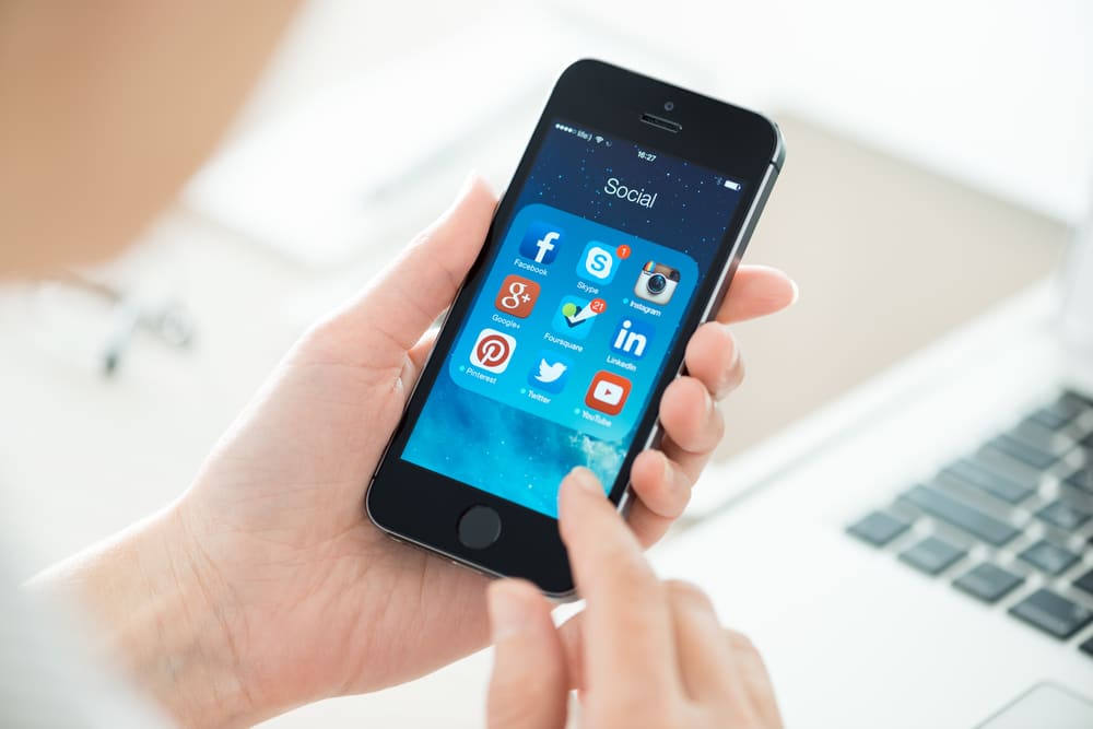 iPhone with apps